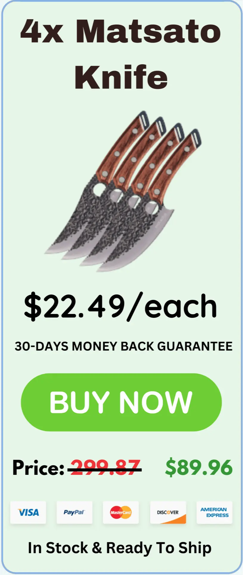 Matsato Knife offer package price 